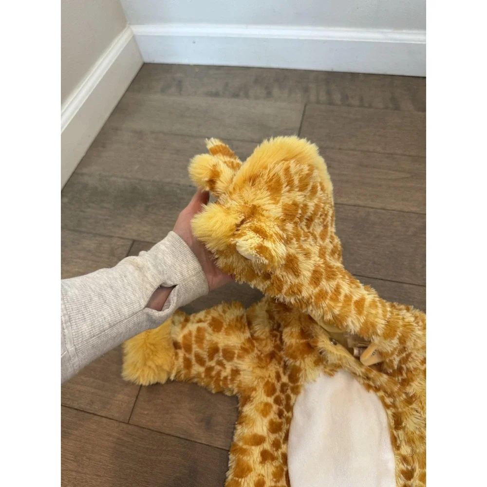 Pottery Barn Kids Giraffe Costume Infant 0-6 Months Yellow Plush Hooded Snaps